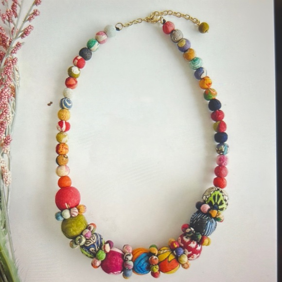 Kantha Orbit Necklace - Picture 4 of 6